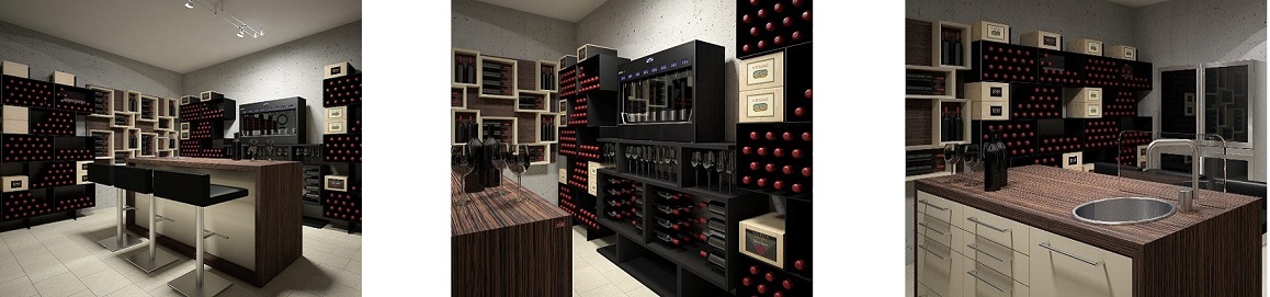 Box version wine cellar furniture
