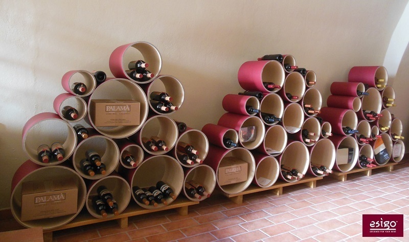 Esigo 8 cardboard modern wine rack