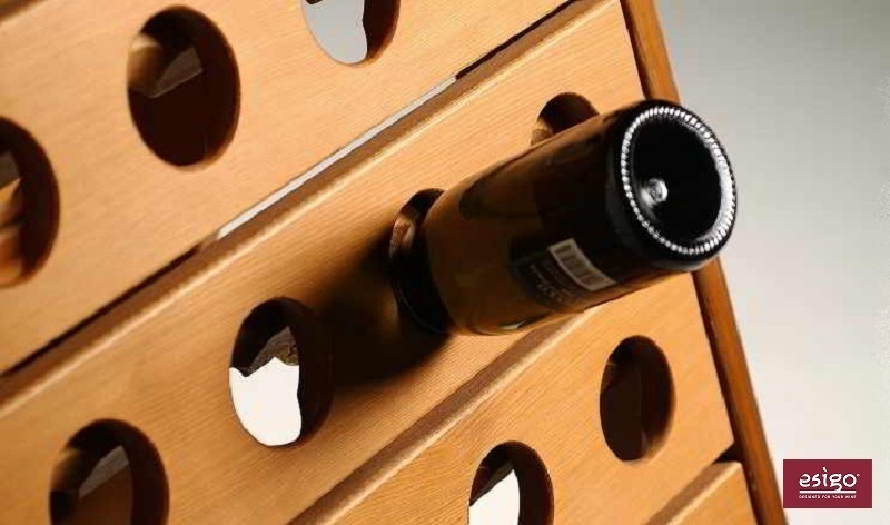 Esigo 3 Classic Champagne wooden wine rack