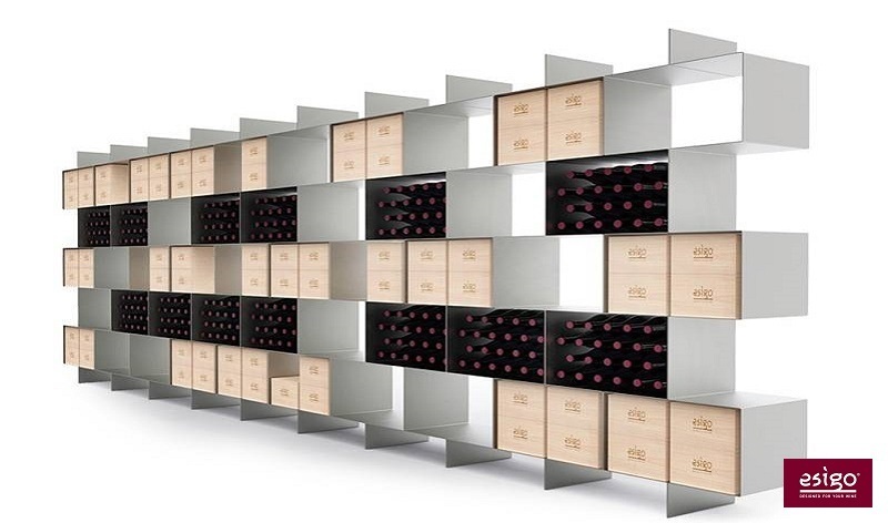 Esigo 2 Box steel wine rack cabinet