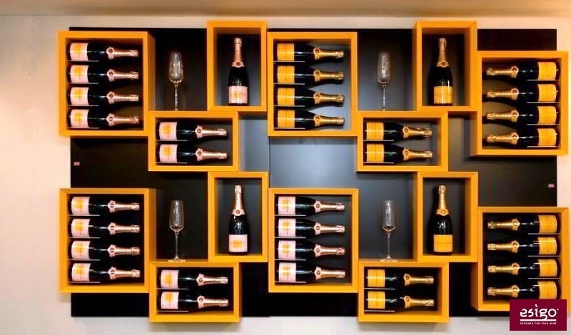 Esigo 5 wooden contemporary wine rack
