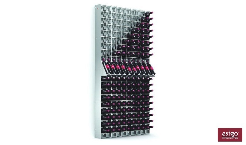 Esigo 2 Net metal wine rack wall
