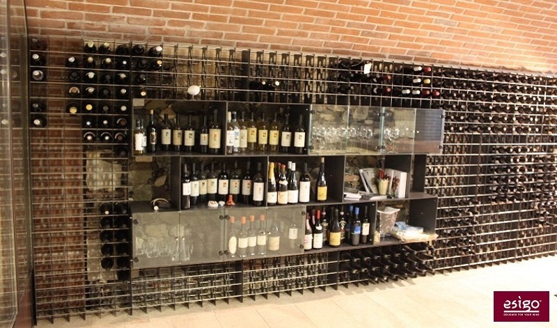 Esigo 2 Box commercial metal wine rack