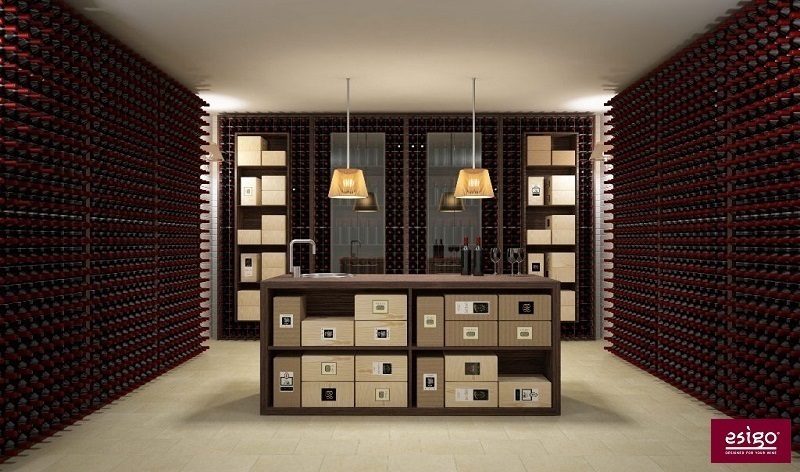 Esigo 2 Wall wine cellar furniture