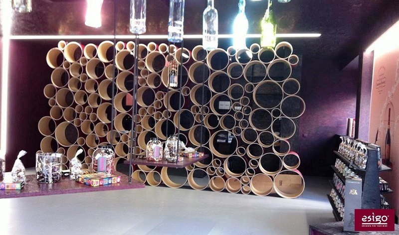 Wine shop with design wine rack Esigo 8