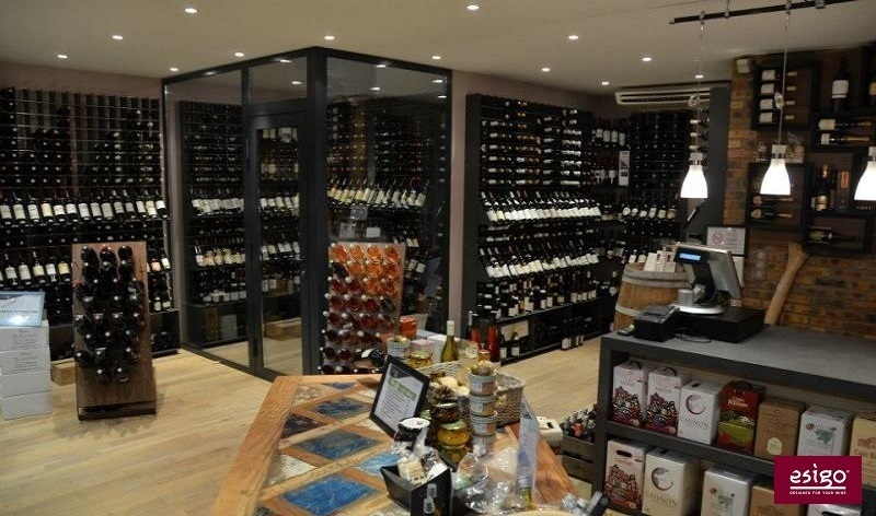 Esigo wine cabinets for design wine shops
