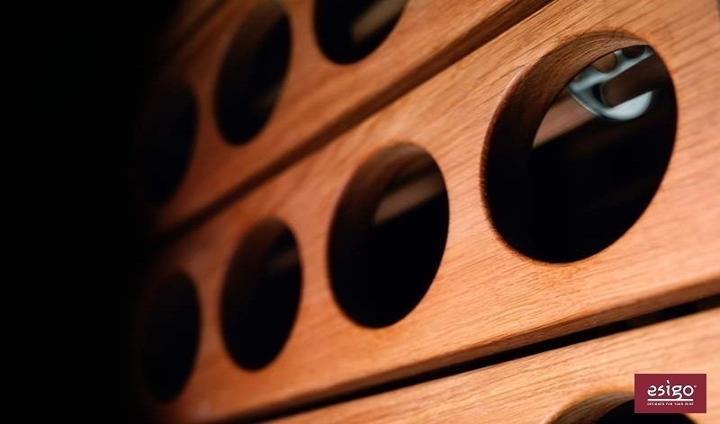 Esigo 1 Classic solid oak wooden wine rack