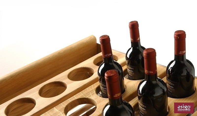 Esigo 1 Classic wood wine bottles rack
